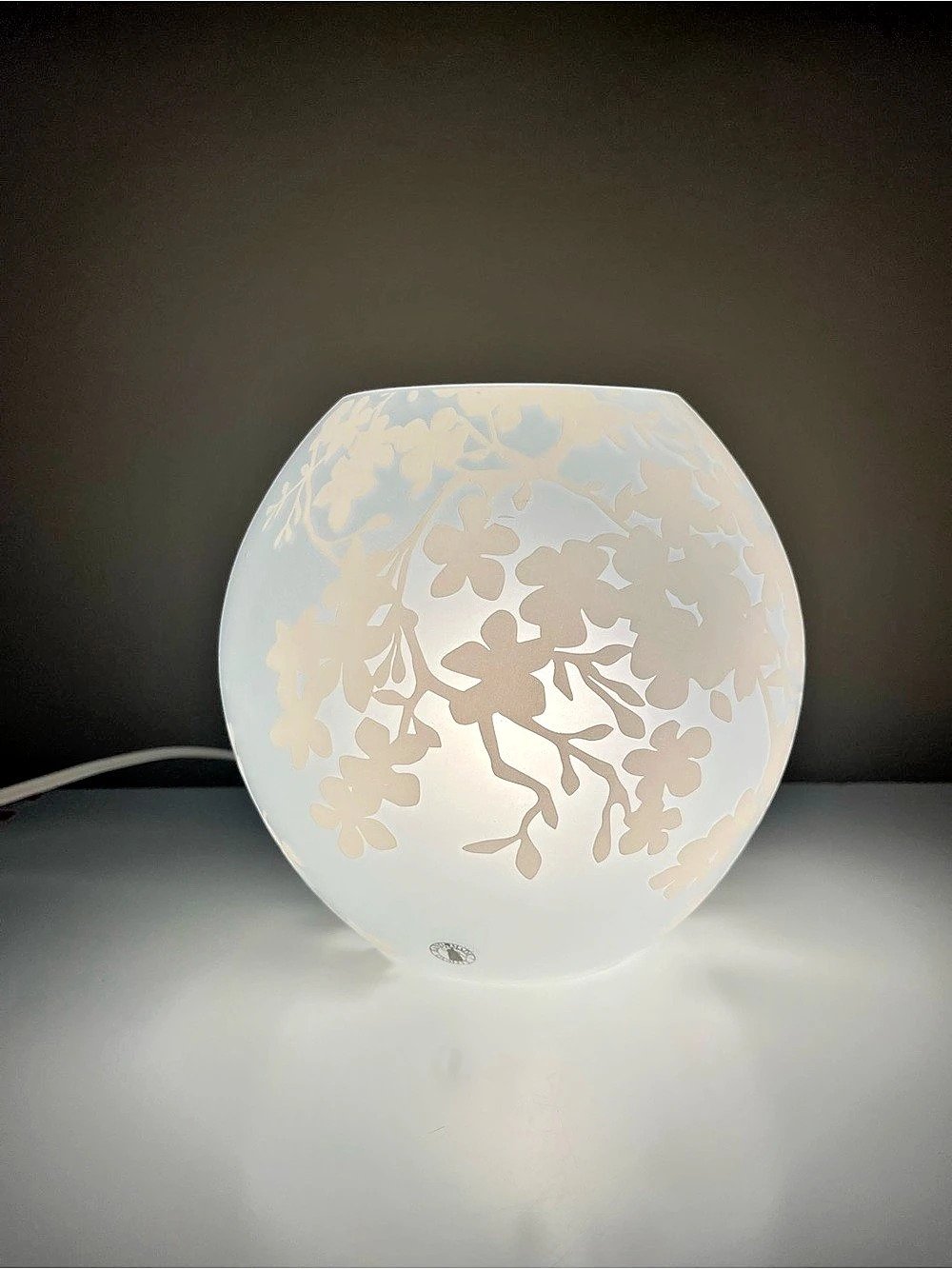 IKEA Knubbig Floral Globe Lamp White